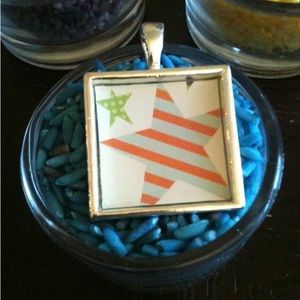 Star pendant necklace with ball chain